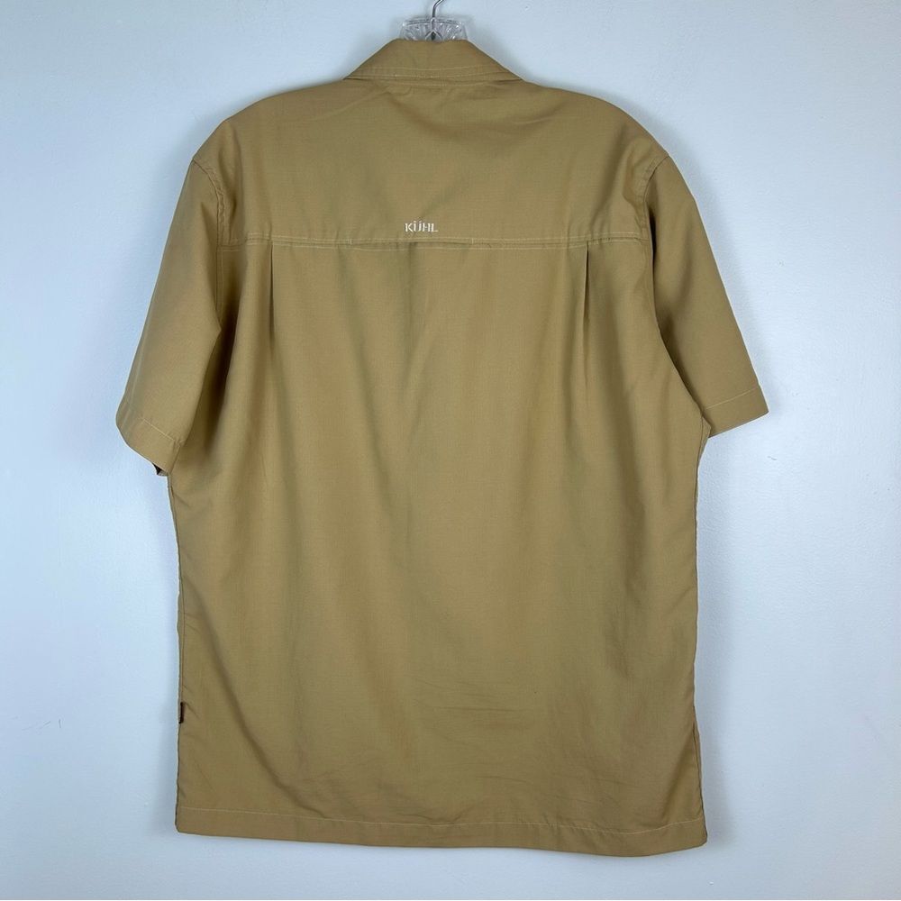 Kuhl Wunderer Short Sleeve Shirt UPF 50 Khaki Outdoors Hiking Fishing Casual M - Picture 16 of 16